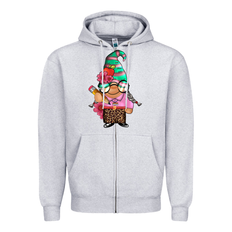 Teacher Gnome Zipper Hoodie by Artiststas | Teevron