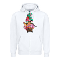 White teacher gnome Zipper Hoodie - Artiststas