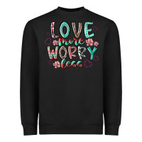Black love more worry less Heavyweight Sweatshirt - RacoonDesign