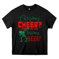 Black Christmas Cheer I Thought You Said Christmas Beer Heavy Core Tee - Bettercallsaul