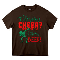 Chocolate Brown Christmas Cheer I Thought You Said Christmas Beer Heavy Core Tee - Bettercallsaul