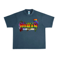 Midnight Navy We are all human Urban Heavy Tee - CowGirlArtShop