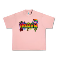 Salmon We are all human Urban Heavy Tee - CowGirlArtShop