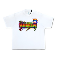 White We are all human Urban Heavy Tee - CowGirlArtShop