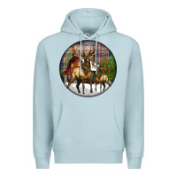 Blue Mist elk buck deer christmas Premium Hoodie - LillyAllenDesigns