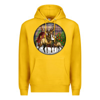 Lemon elk buck deer christmas Premium Hoodie - LillyAllenDesigns