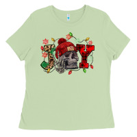 Matcha Christmas Joy skeleton Ladies Tee - NancyCooperArtShop