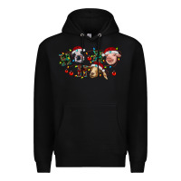 Black Hohoho Christmas Cows Premium Hoodie - RanaPortraitStore