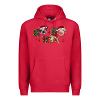 Cardinal Hohoho Christmas Cows Premium Hoodie - RanaPortraitStore