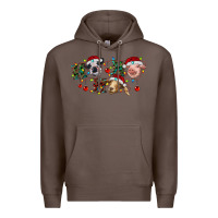 Coffee Hohoho Christmas Cows Premium Hoodie - RanaPortraitStore