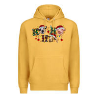 Mustard Hohoho Christmas Cows Premium Hoodie - RanaPortraitStore