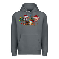 Rock Hohoho Christmas Cows Premium Hoodie - RanaPortraitStore