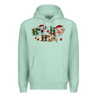 Seafoam Hohoho Christmas Cows Premium Hoodie - RanaPortraitStore
