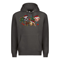 Smoke Hohoho Christmas Cows Premium Hoodie - RanaPortraitStore