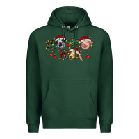 Sports Green Hohoho Christmas Cows Premium Hoodie - RanaPortraitStore