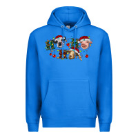 True Royal Hohoho Christmas Cows Premium Hoodie - RanaPortraitStore
