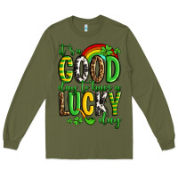 Army Green St. Patrick's It's a good day to have a lucky day Long Sleeve Tee - OliviaCreatesArt