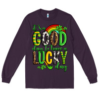 Plum St. Patrick's It's a good day to have a lucky day Long Sleeve Tee - OliviaCreatesArt
