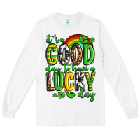 White St. Patrick's It's a good day to have a lucky day Long Sleeve Tee - OliviaCreatesArt