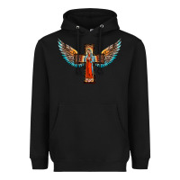 Black our lady of guadalupe cross with wings Heavyweight Hoodie - BarkalooDesign