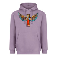 Lavender our lady of guadalupe cross with wings Heavyweight Hoodie - BarkalooDesign