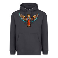 Smoke our lady of guadalupe cross with wings Heavyweight Hoodie - BarkalooDesign