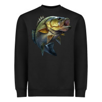 Black jumping bass Heavyweight Sweatshirt - LillyAllenDesigns