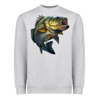 Heather Grey jumping bass Heavyweight Sweatshirt - LillyAllenDesigns