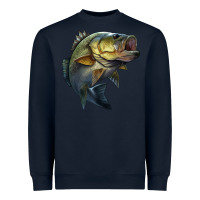 Navy jumping bass Heavyweight Sweatshirt - LillyAllenDesigns
