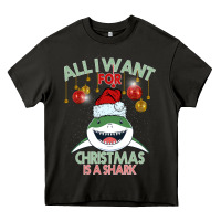 All I Want For Christmas Is A Shark Heavy Core Tee | Teevron