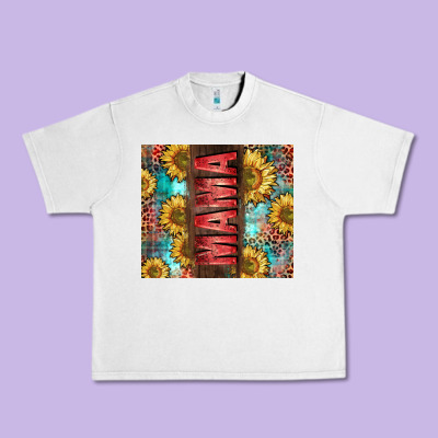 Mama Sunflower Urban Heavy Tee Designed By Cowgirlartshop