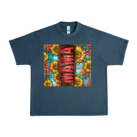 Midnight Navy Mama Sunflower Urban Heavy Tee - CowGirlArtShop