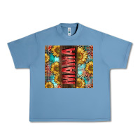 Pebble Blue Mama Sunflower Urban Heavy Tee - CowGirlArtShop