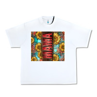 White Mama Sunflower Urban Heavy Tee - CowGirlArtShop