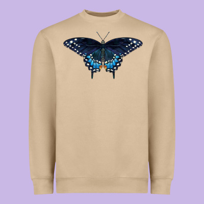 Black Swallowtail Butterfly Heavyweight Sweatshirt Designed By Lillyallendesigns