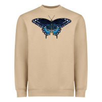 Mushroom Black Swallowtail Butterfly Heavyweight Sweatshirt - LillyAllenDesigns