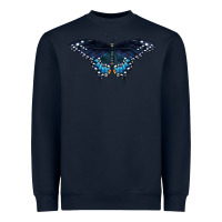 Navy Black Swallowtail Butterfly Heavyweight Sweatshirt - LillyAllenDesigns