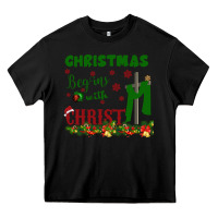 Black Christmas Begins With Christ Heavy Core Tee - Bettercallsaul