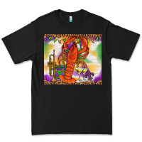 Black Mardi Gras crawfish Premium Tee - NancyCooperArtShop