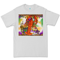 Dove Grey Mardi Gras crawfish Premium Tee - NancyCooperArtShop
