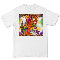 White Mardi Gras crawfish Premium Tee - NancyCooperArtShop