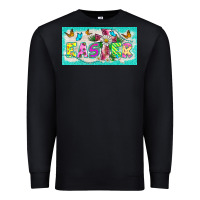 Black easter cross license plate template Premium Sweatshirt - BarkalooDesign