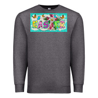 Charcoal Heather easter cross license plate template Premium Sweatshirt - BarkalooDesign