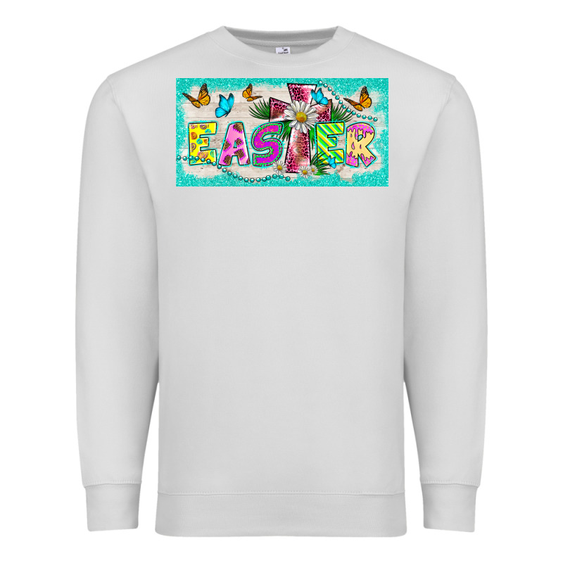 Easter Cross License Plate Template Premium Sweatshirt by BarkalooDesign | Teevron