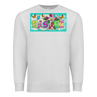 Dove Grey easter cross license plate template Premium Sweatshirt - BarkalooDesign