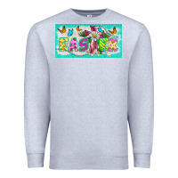 Heather Grey easter cross license plate template Premium Sweatshirt - BarkalooDesign