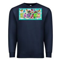 Navy easter cross license plate template Premium Sweatshirt - BarkalooDesign