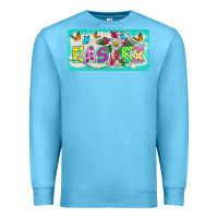 Ocean Blue easter cross license plate template Premium Sweatshirt - BarkalooDesign