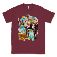 Burgundy Happy Easter Day Rodeo Classic Tee - HowdyJamesFarm