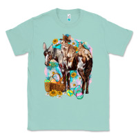 Seafoam Happy Easter Day Rodeo Classic Tee - HowdyJamesFarm